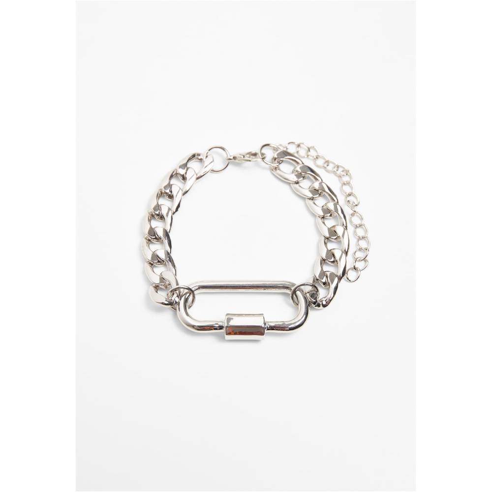 Urban Classics - Fastener Armband - Zilverkleurig